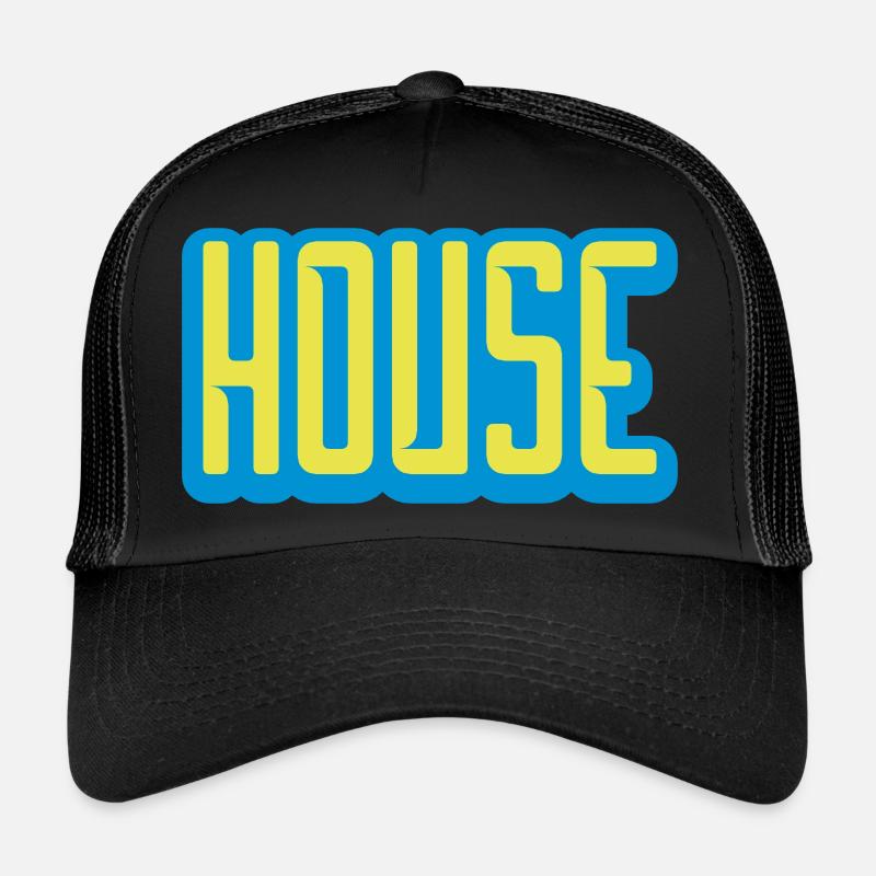 Conception de logo de lettrage de maison Casquette trucker 