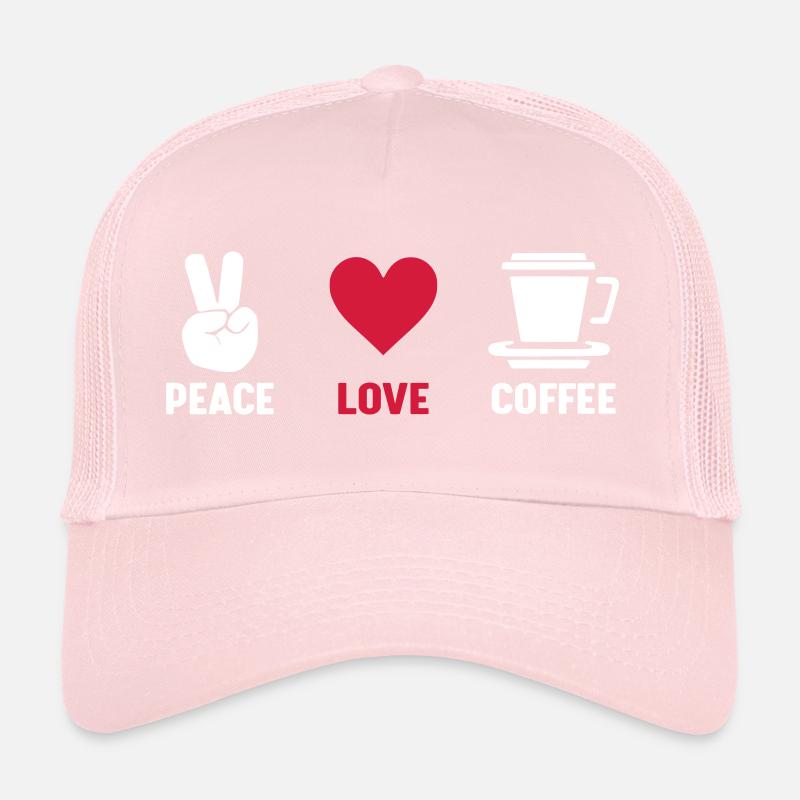 Peace Love Coffee Trucker Cap
