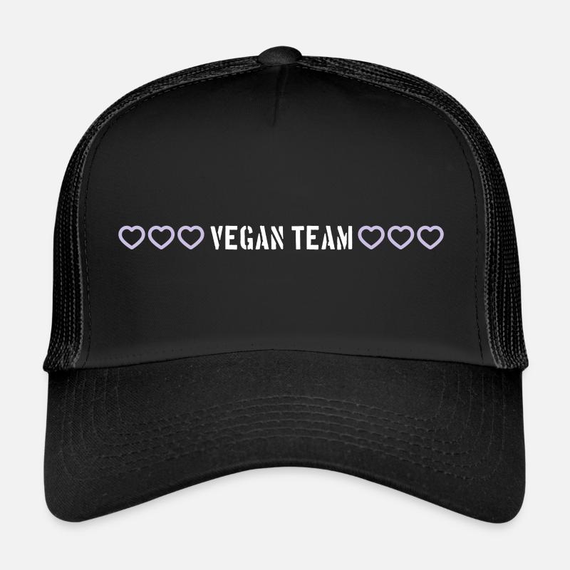 Coeurs d’équipe végétaliens Casquette trucker 