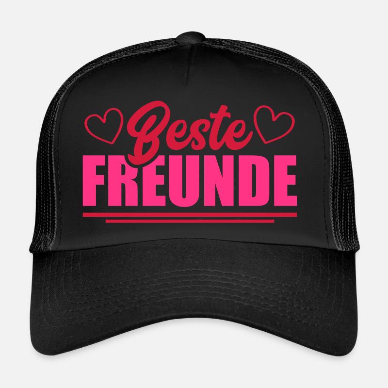 beste freunde - Trucker Cap - Schwarz/Schwarz