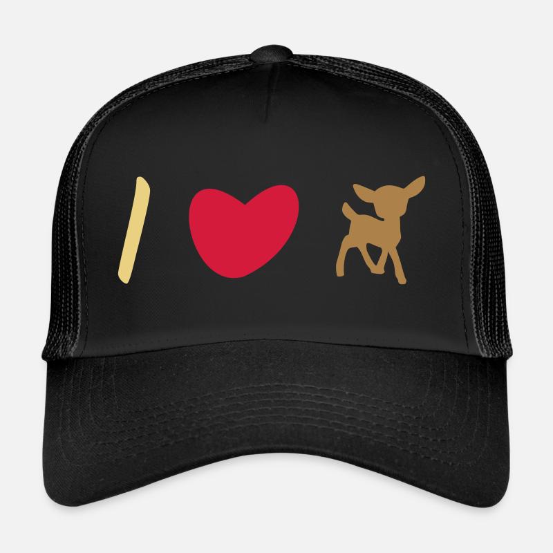 ★ Couleurs de conception modifiables ★ J'aime les faons Casquette trucker 
