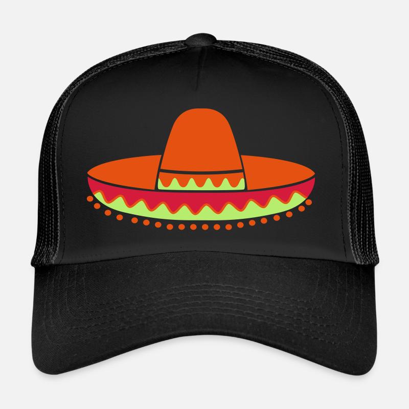 sombrero - Trucker Cap - Schwarz/Schwarz
