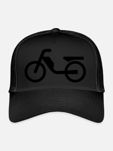 Symbole Mofa Moped - Casquette trucker  - noir/noir - Devant
