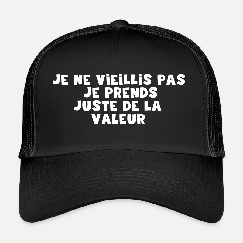 juste de la valeur - Casquette trucker  - noir/noir