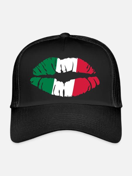 italie - Casquette trucker  - noir/noir