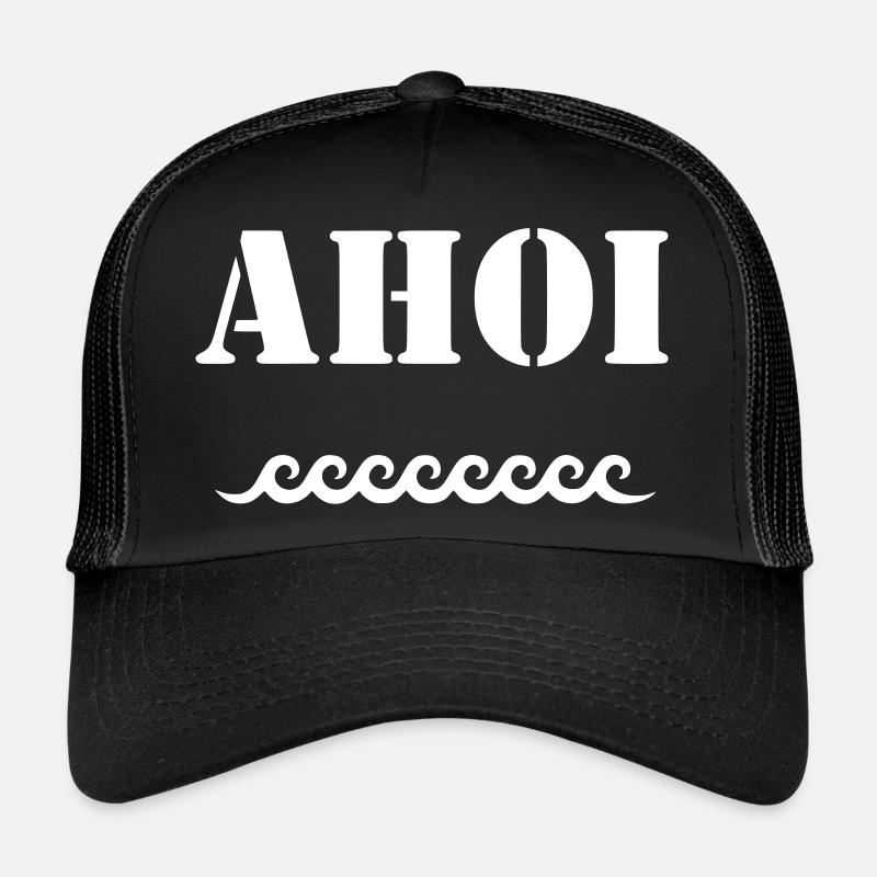 Ahoi weiß Hafen Seemann Geschenk Geschenkidee Trucker Cap