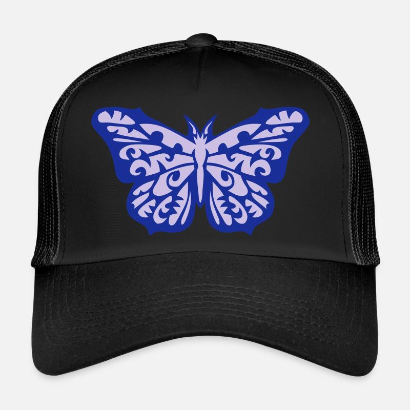 papillon tribal - Casquette trucker  - noir/noir