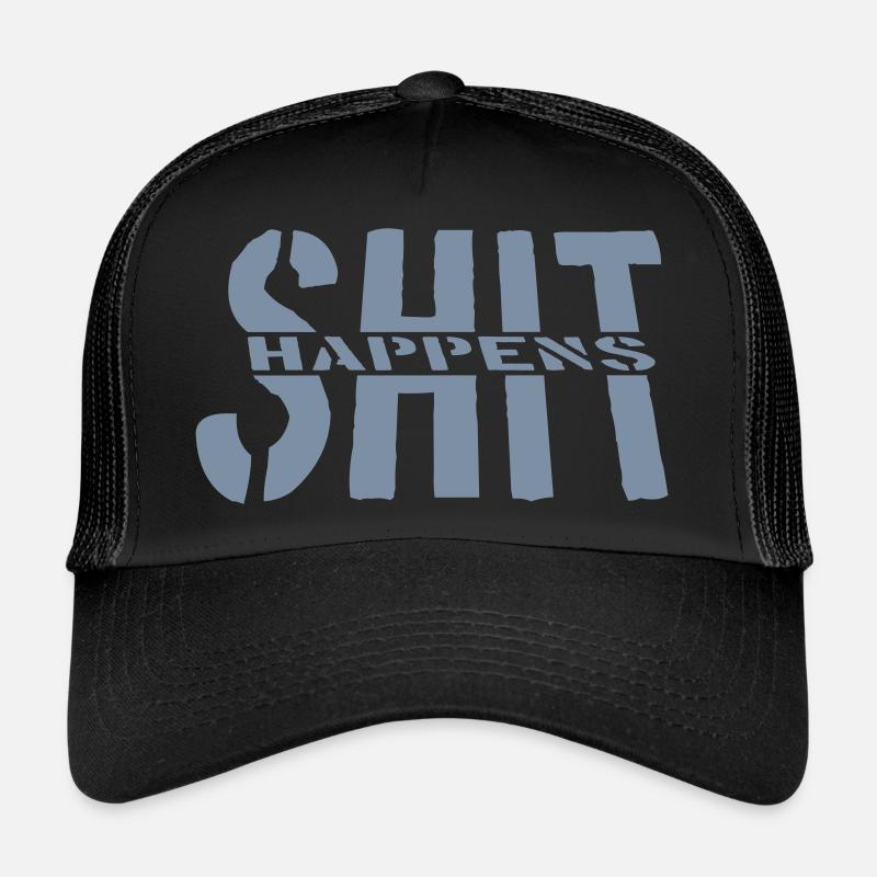 La merde arrive la devise de l’humour Casquette trucker 