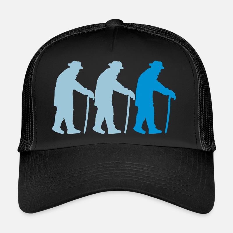 Drei Opas Rentner Alter Männer Team Silhouette Trucker Cap