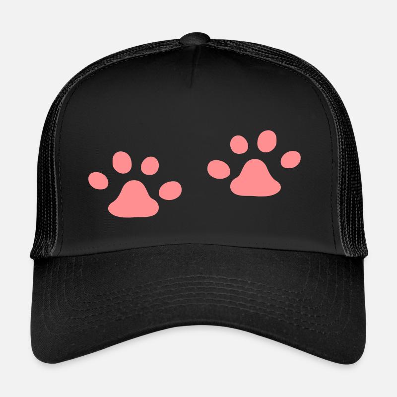 Deux, pattes chat, patte chat, gelée, haricots Casquette trucker 