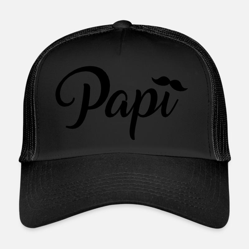 papi - Casquette trucker  - noir/noir