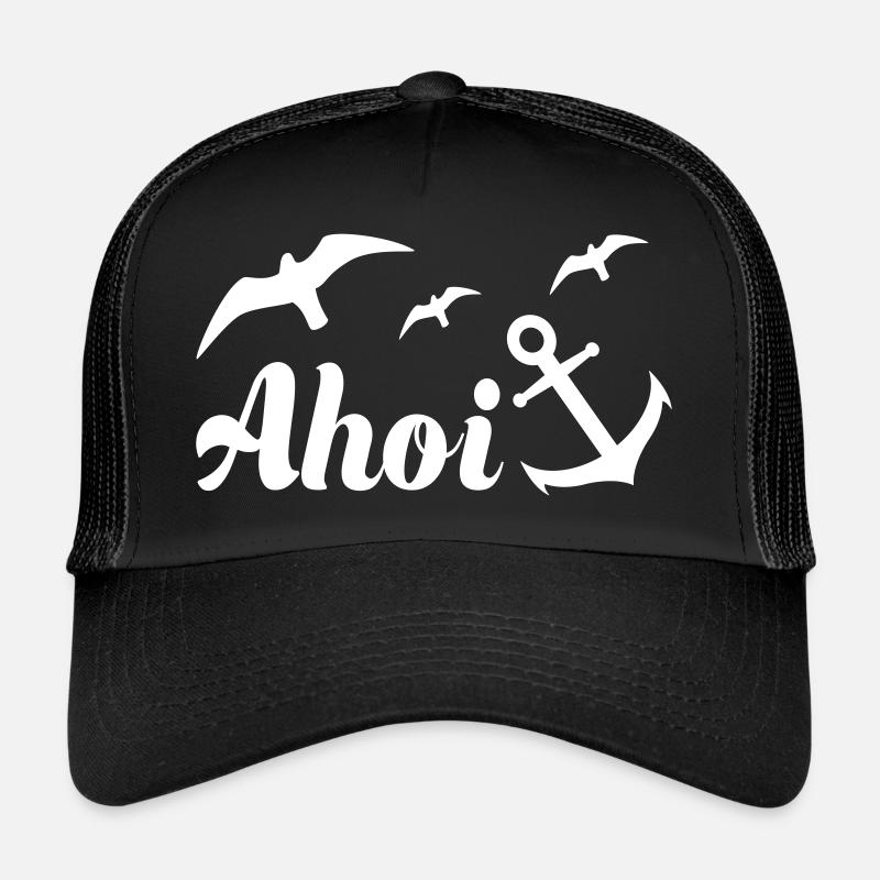 Ahoi - Trucker Cap - Schwarz/Schwarz