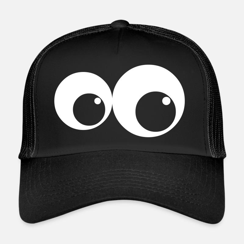 Yeux - Casquette trucker  - noir/noir