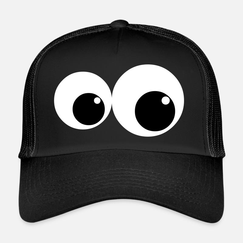 yeux2 - Casquette trucker  - noir/noir
