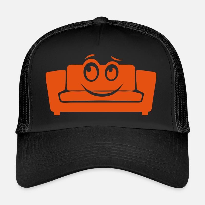 funny smile sofa Trucker Cap