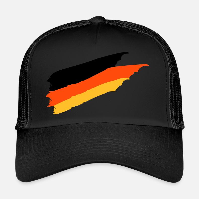 Deutschland - Trucker Cap - Schwarz/Schwarz