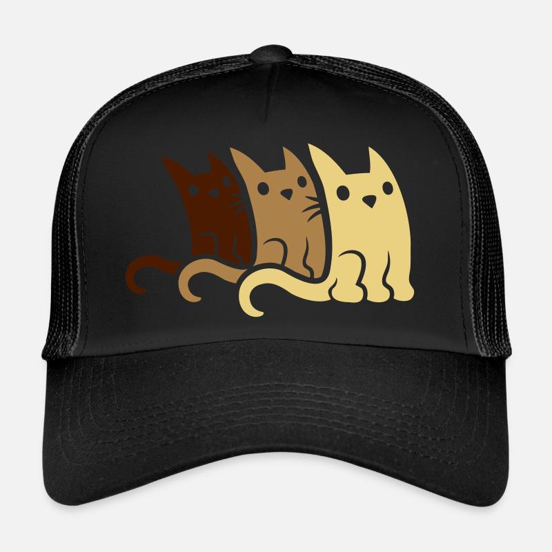 Équipage 3 chats mignons Casquette trucker 