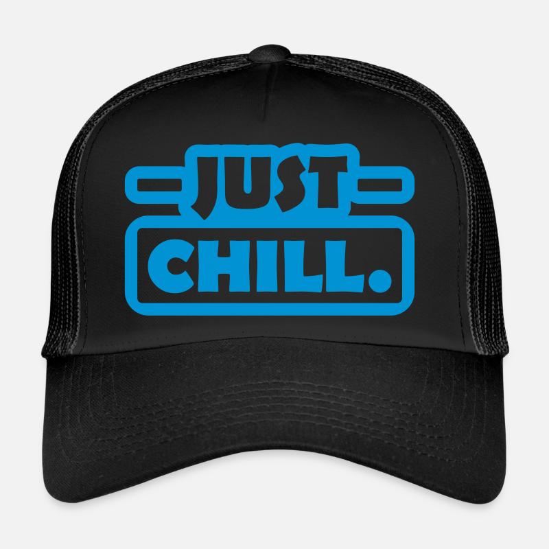Logo Just Chill Texte Casquette trucker 