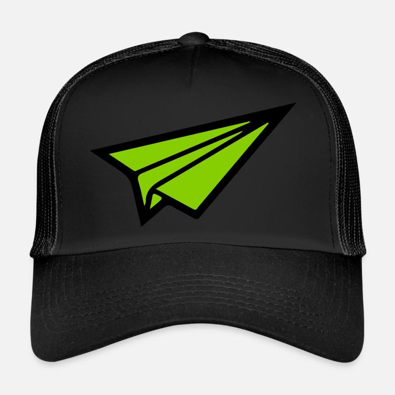 Paper Airplane 02 - Trucker Cap - black/black