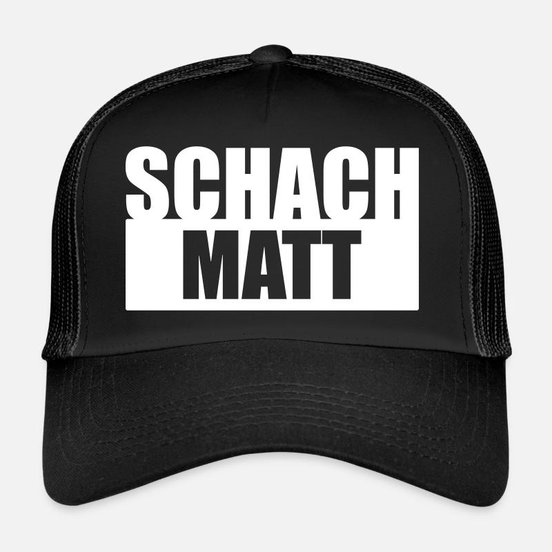 Schach Matt - Trucker Cap - Schwarz/Schwarz