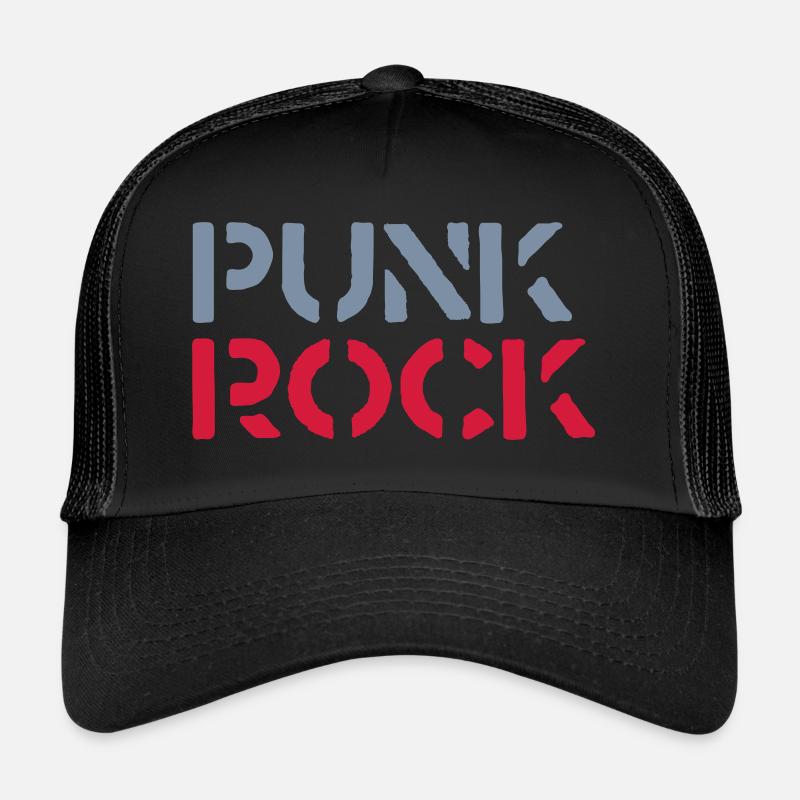 Punk Rock - Trucker Cap - Schwarz/Schwarz