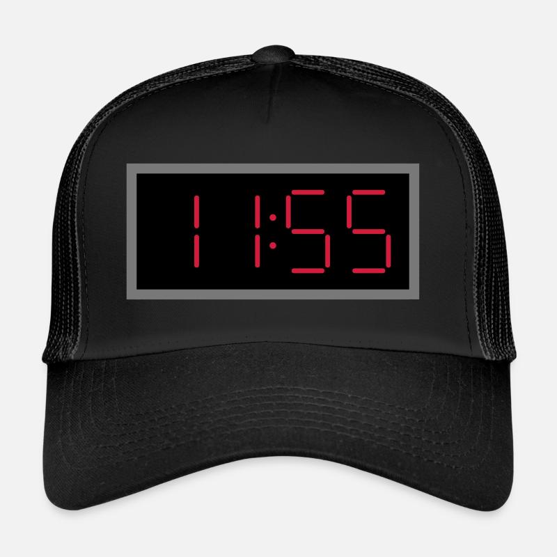 ★ design colors changeable ★ digital clock 11:55 clock Trucker Cap