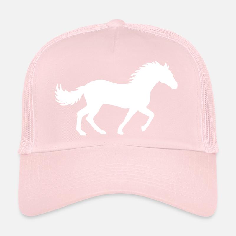 Conception de silhouette de cheval de course Casquette trucker 