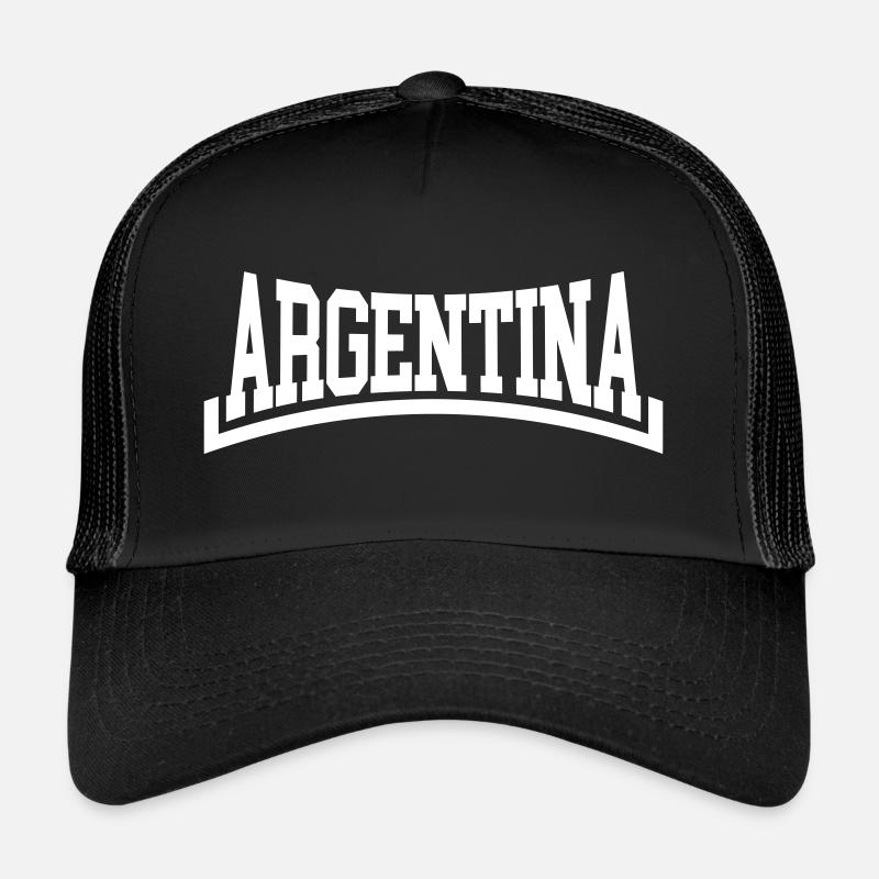Argentinien - Trucker Cap - Schwarz/Schwarz