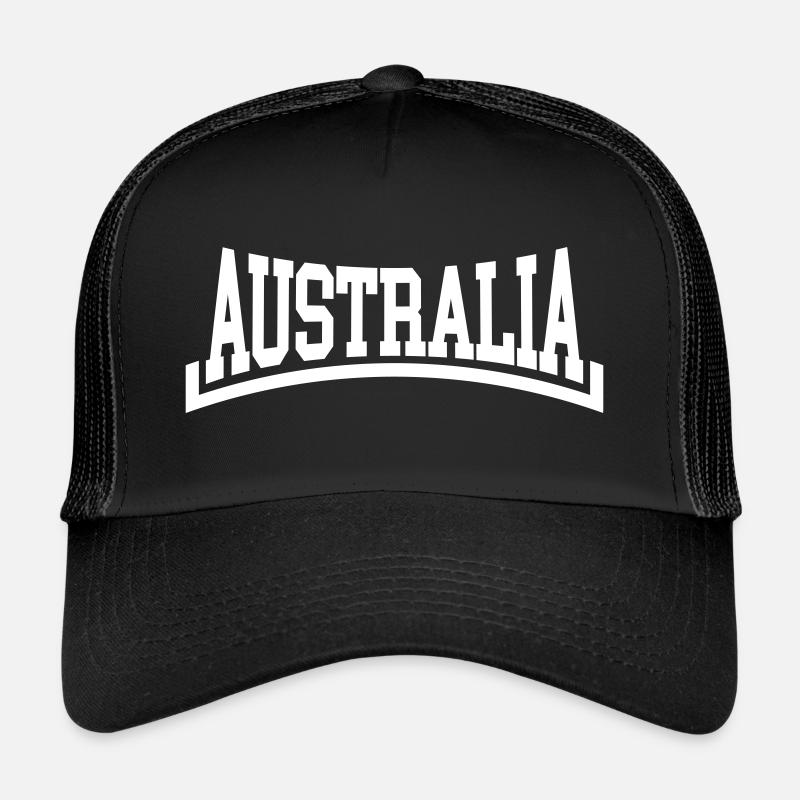 Australien - Trucker Cap - Schwarz/Schwarz