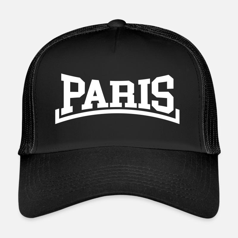 Paris - Casquette trucker  - noir/noir