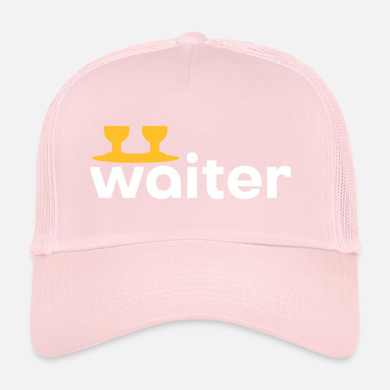 Waiter (tray with two wine glasses) Trucker Cap
