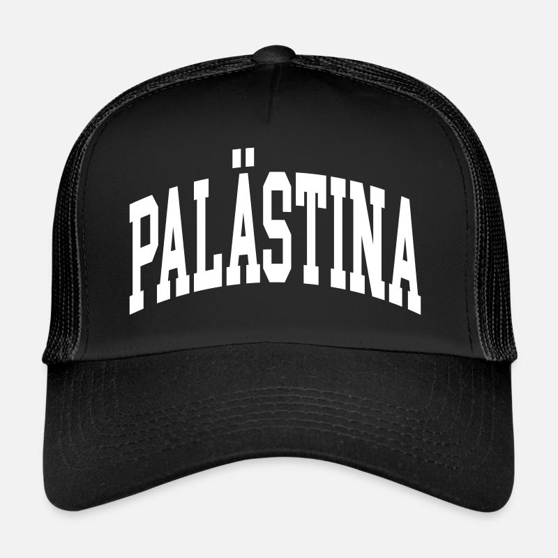 Palästina - Trucker Cap - Schwarz/Schwarz