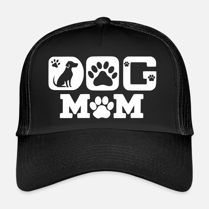 Dog Mom - Trucker Cap - Schwarz/Schwarz
