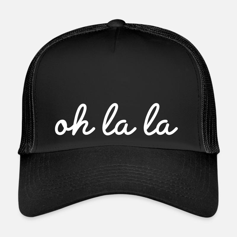 Oh la la - Trucker Cap - Schwarz/Schwarz