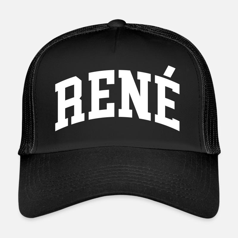 René - Casquette trucker  - noir/noir