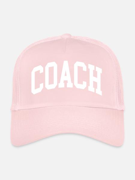 Entraîneur - Casquette trucker  - rose pâle - Devant