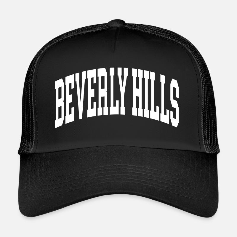 Beverly Hills - Trucker Cap - Schwarz/Schwarz