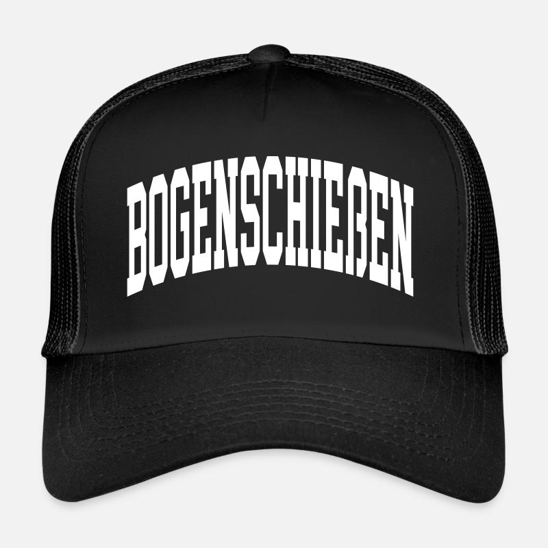 Bogenschießen - Trucker Cap - Schwarz/Schwarz