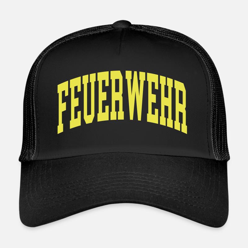 Feuerwehr - Trucker Cap - Schwarz/Schwarz
