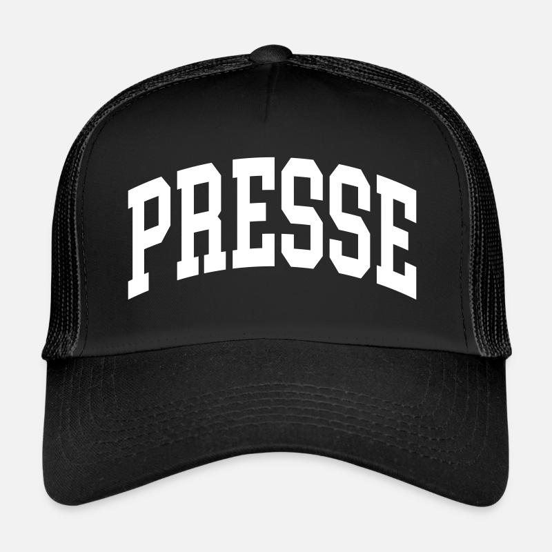 Presse - Trucker Cap - Schwarz/Schwarz