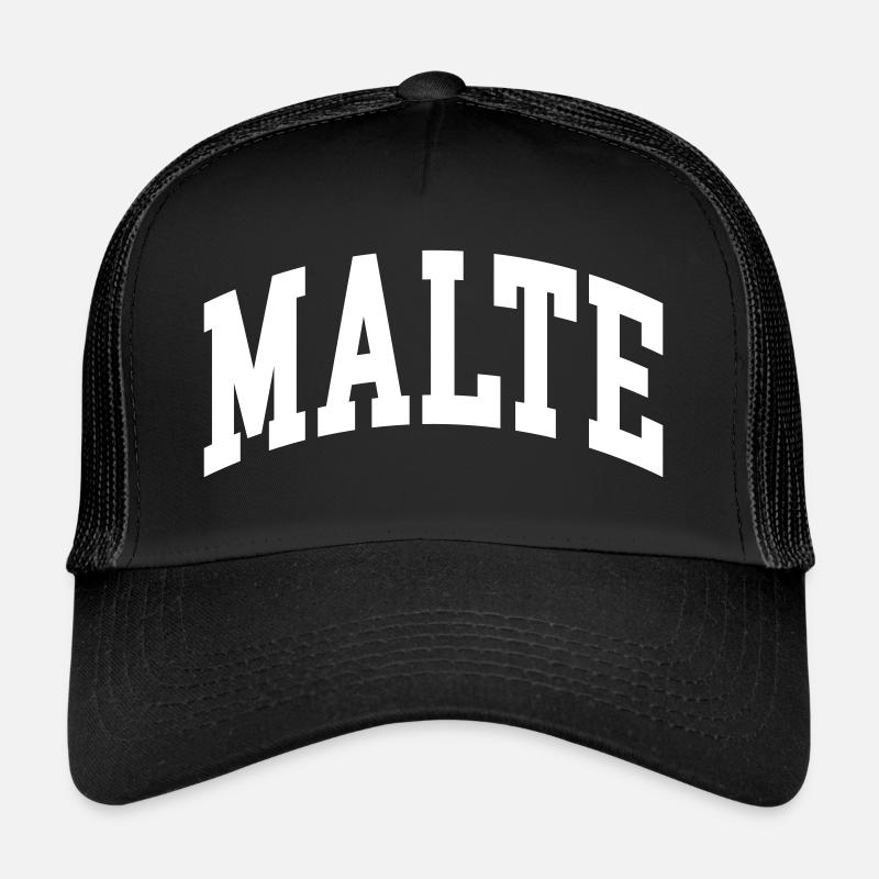 Malte - Trucker Cap - Schwarz/Schwarz