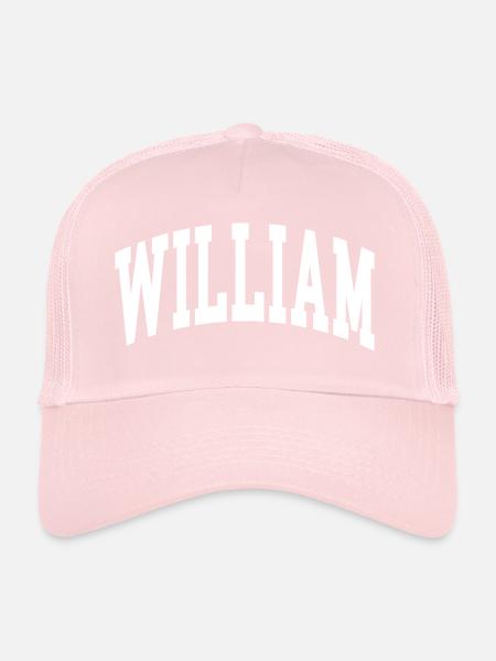 William - Casquette trucker  - rose pâle - Devant