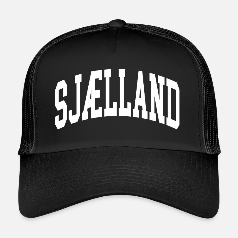 Sjælland - Casquette trucker  - noir/noir