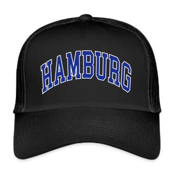 Hamburg - Trucker Cap - Schwarz/Schwarz - Vorne