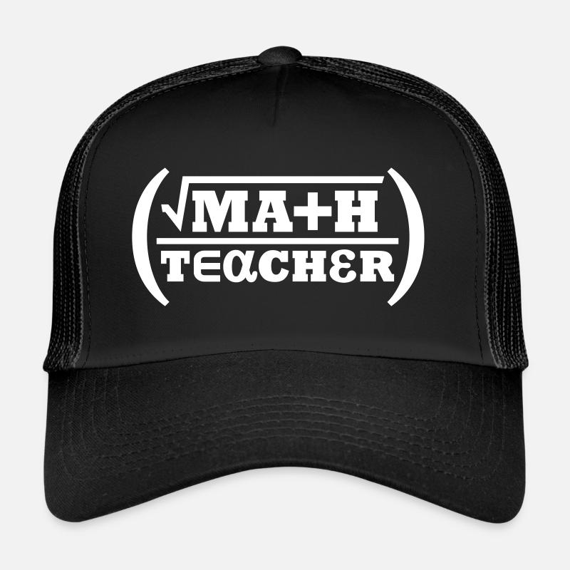 Math Teacher (lettering) Trucker Cap