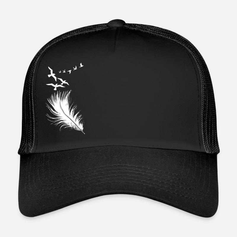 feather - Trucker Cap - black/black