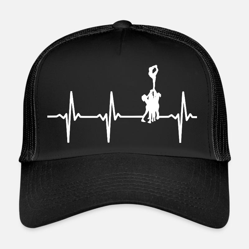 Fréquence cardiaque cheerleading Casquette trucker 