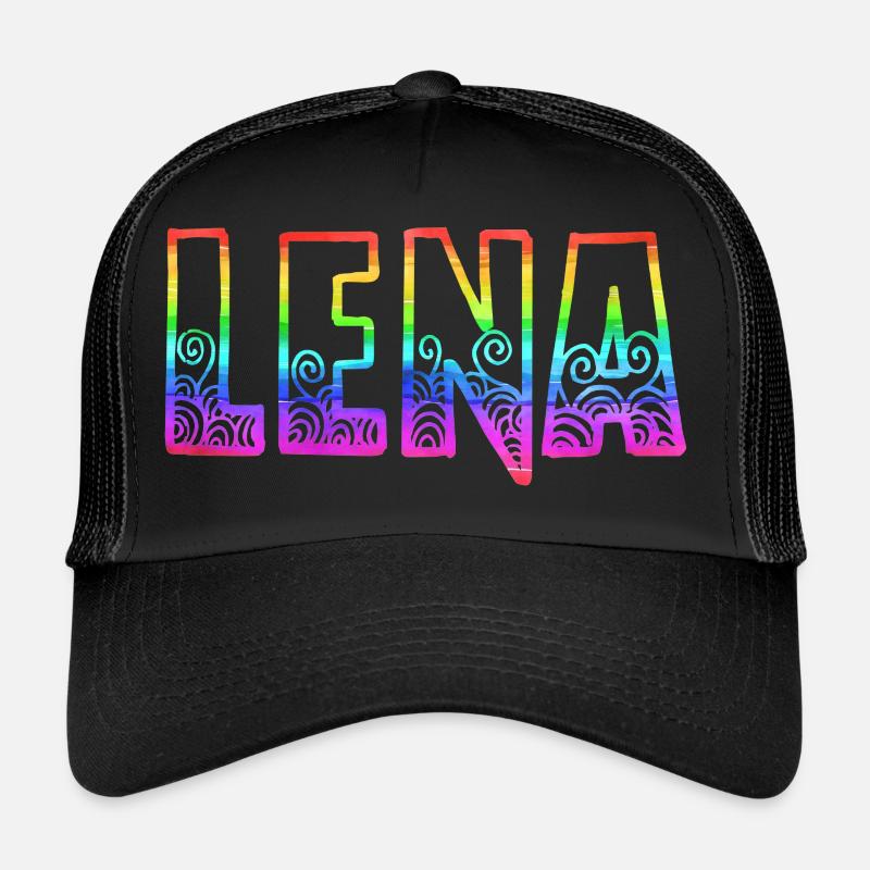 lena rs regenbogen - Trucker Cap - Schwarz/Schwarz