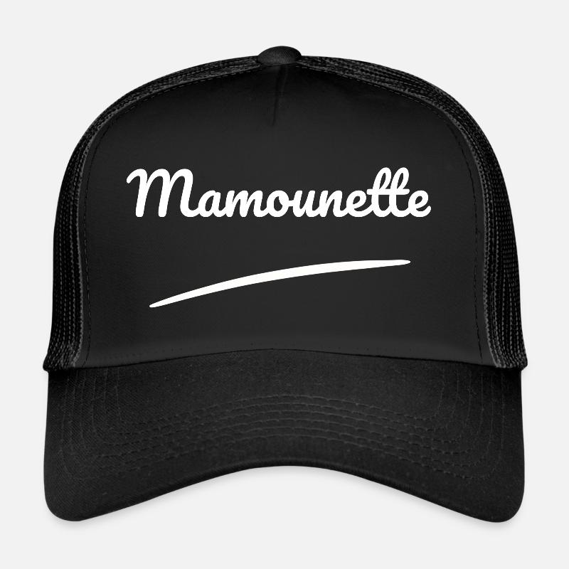 Mamounette - Casquette trucker - noir/noir