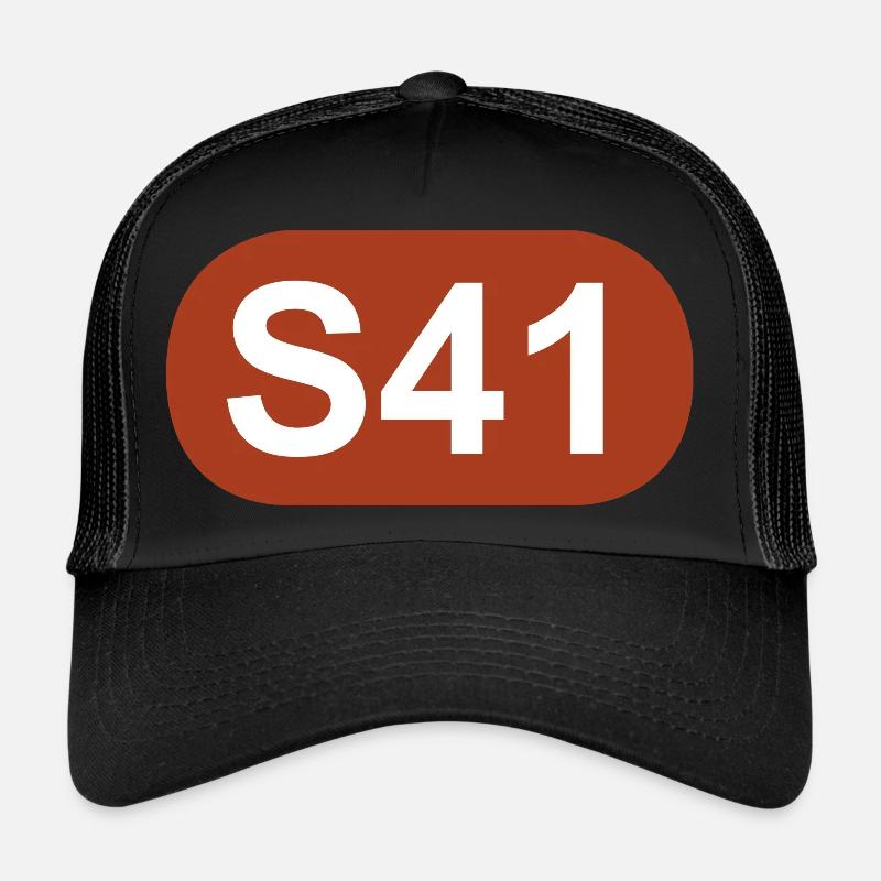 S-Bahn Berlin S41 - Trucker Cap - Schwarz/Schwarz